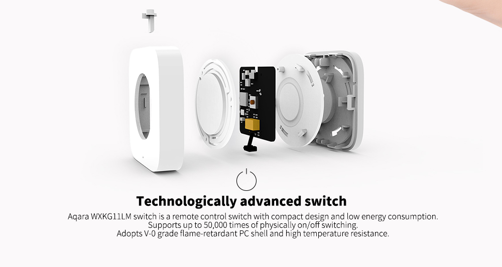 Aqara WXKG11LM Smart Wireless Switch Intelligent Home Application Remote Control Asia Pacific Version ( Xiaomi Ecosystem Product ) - White