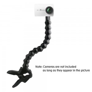 Camera Holder Stand Flexible Clamp Mount Clip Adjustable Neck Arm Tube with 1/4 Inch Screw Photography Accessories for GoPro Hero 7/6/5/4, for Xiaoyi YI, for SJCAM Nikon EZVIZ Action Cameras for Indoor & Outdoor Use