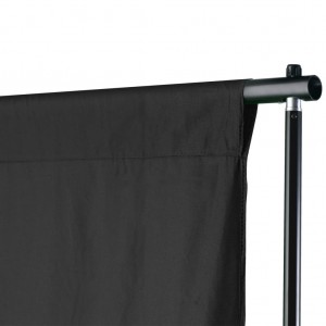 Black Photo Backdrop 600 x 300 cm with Support System UK