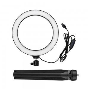 10 Inch LED Ring Light with Tripod Stand 3200K-5500K Dimmable Table Camera Light Lamp 3 Light Modes & 10 Brightness Level for YouTube Video Photo Studio Live Stream Portrait Makeup Photography