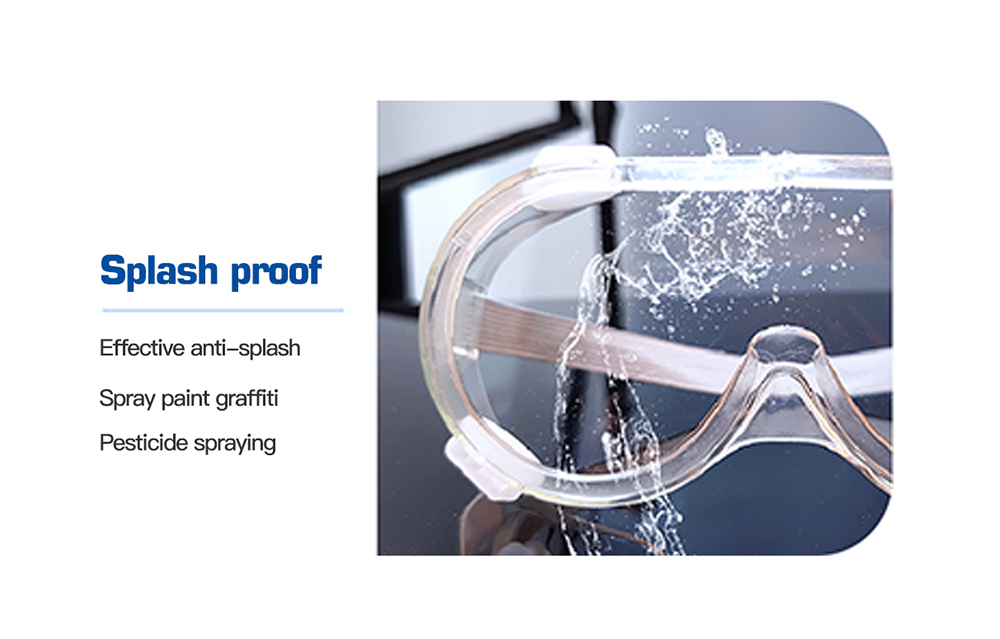Safety Goggles Transparent Dust-Proof Glasses Lab Dental Eyewear Splash Eye Protective Anti-wind Eyewears - Transparent Regular